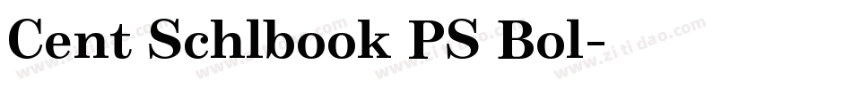 Cent Schlbook PS Bol字体转换